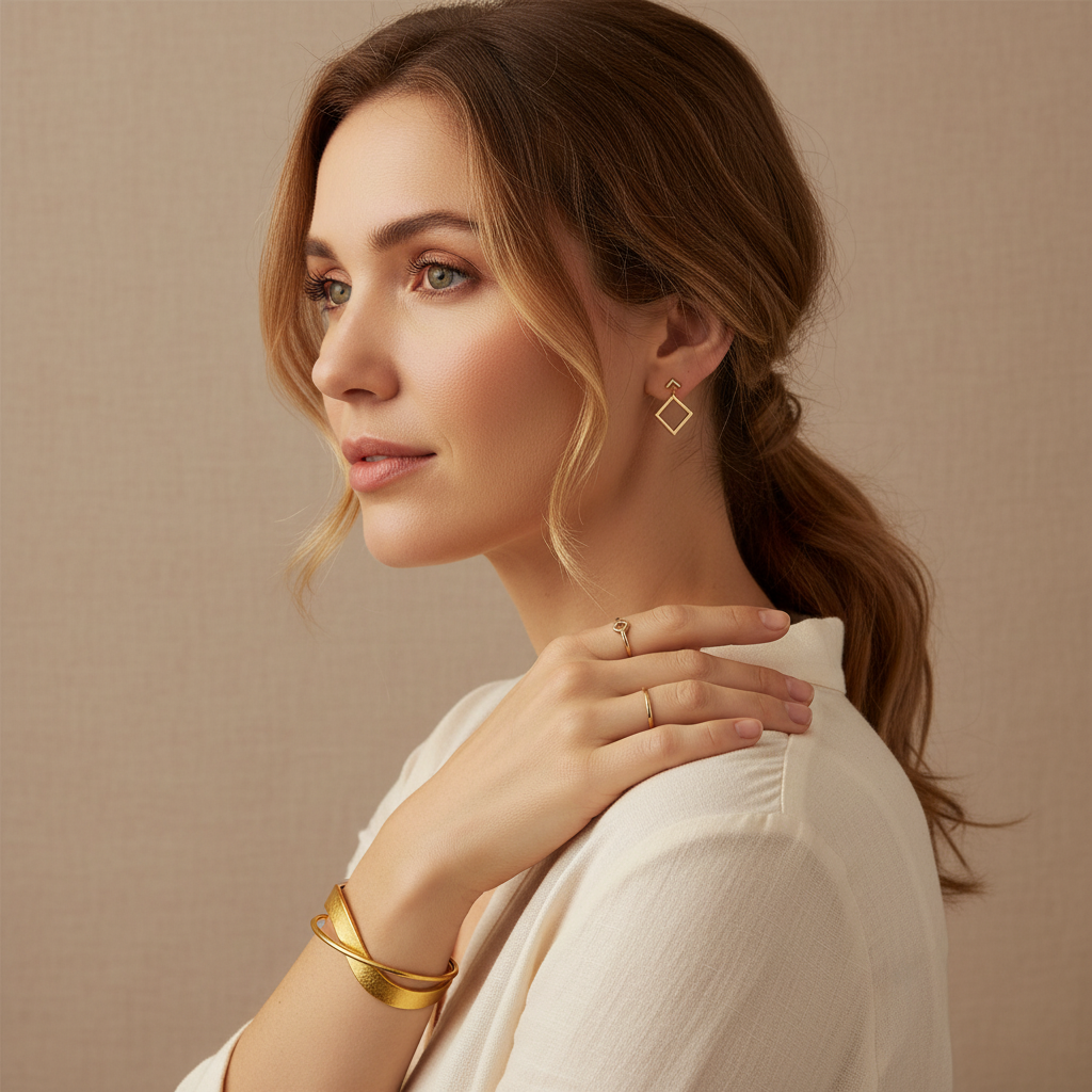 Gold Wavy Bracelet