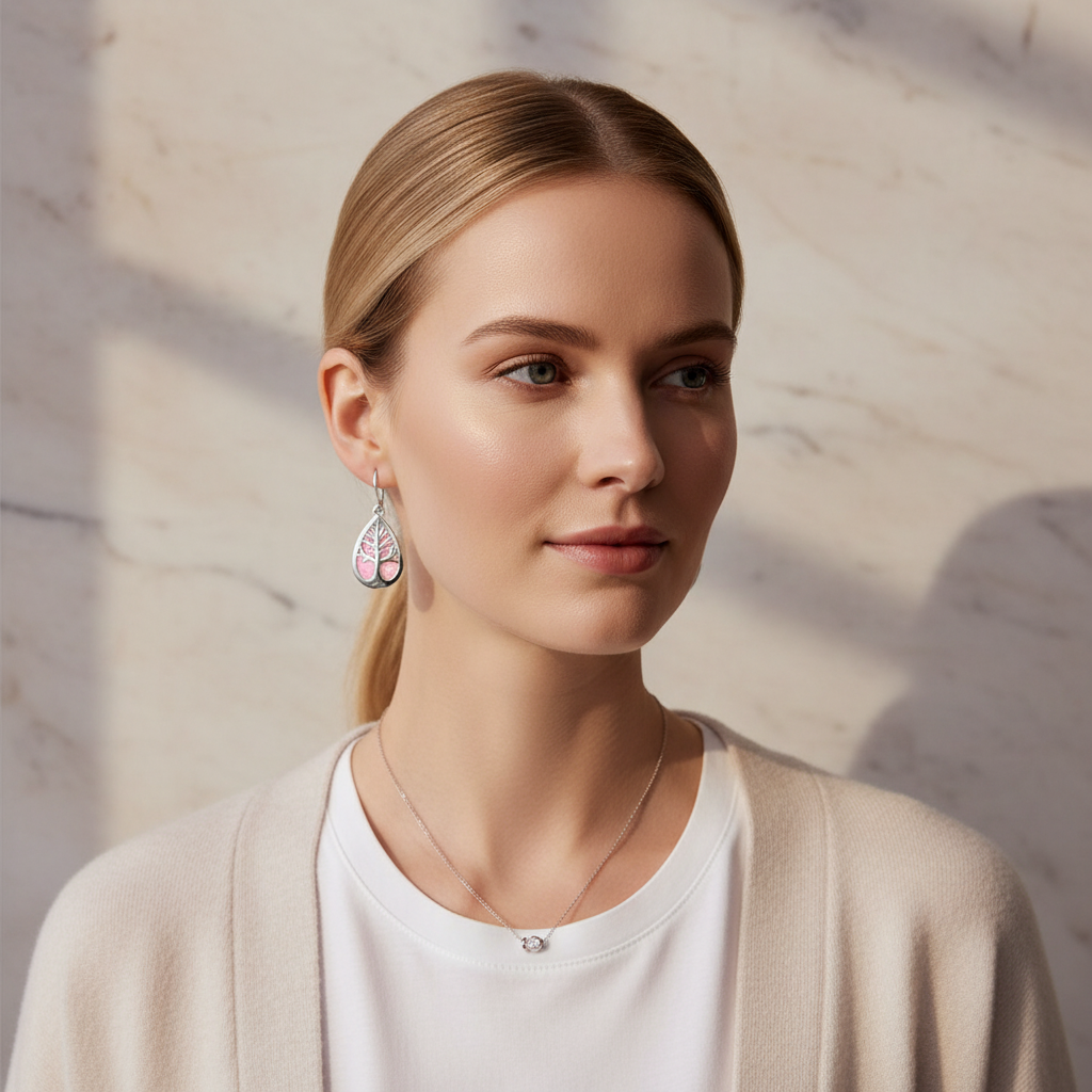 Tree of Life Earrings – Opal & Sterling Silver