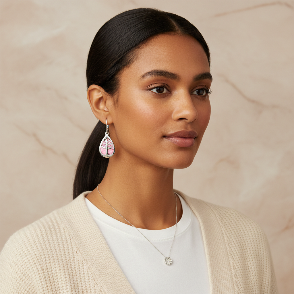 Tree of Life Earrings – Opal & Sterling Silver