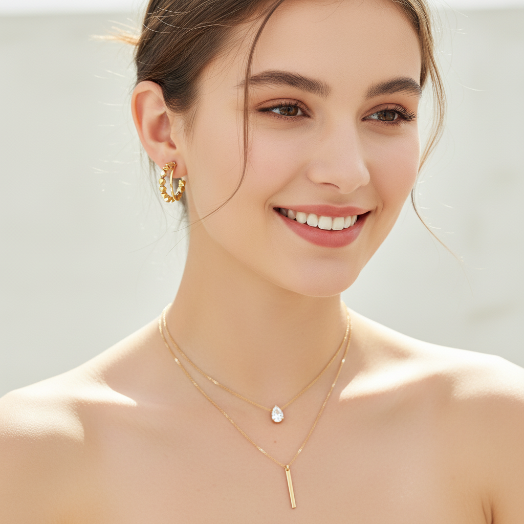 Cubic Gold Earrings
