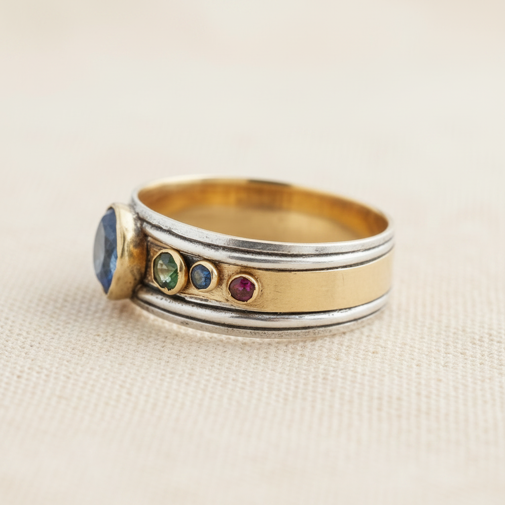 Colorful Stone Stacking Ring