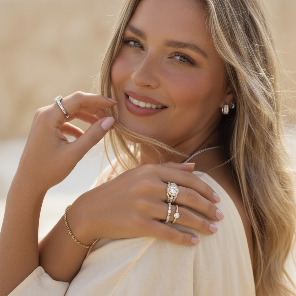 Vintage Gold & Zirconia Ring Pack