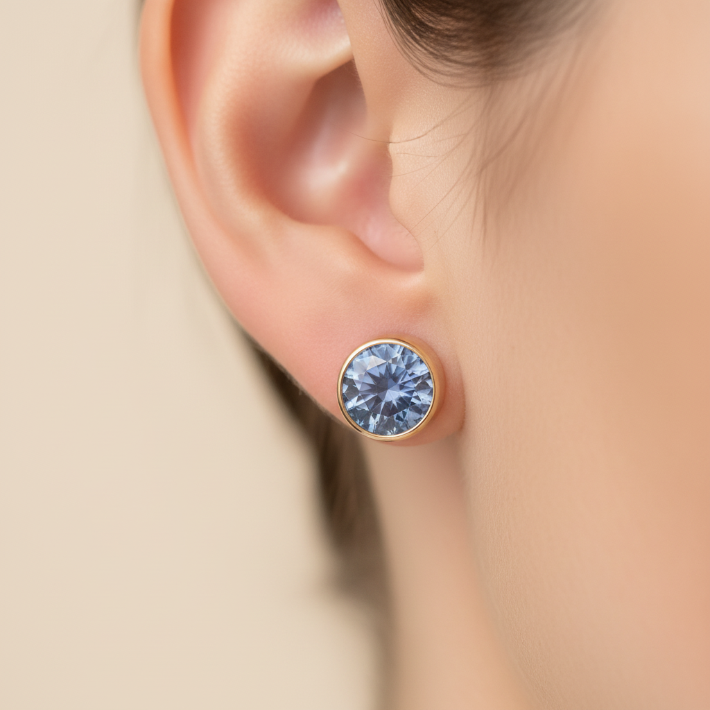 Montana Sapphire Birthstone Studs