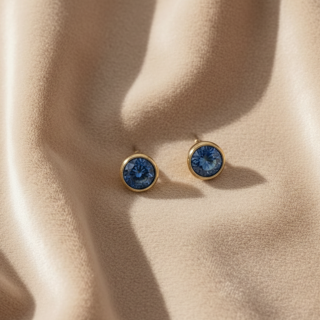 Montana Sapphire Birthstone Studs