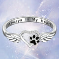 "Always In My Heart" Dog Paw Ring