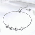 Paw Print Silver Bracelet