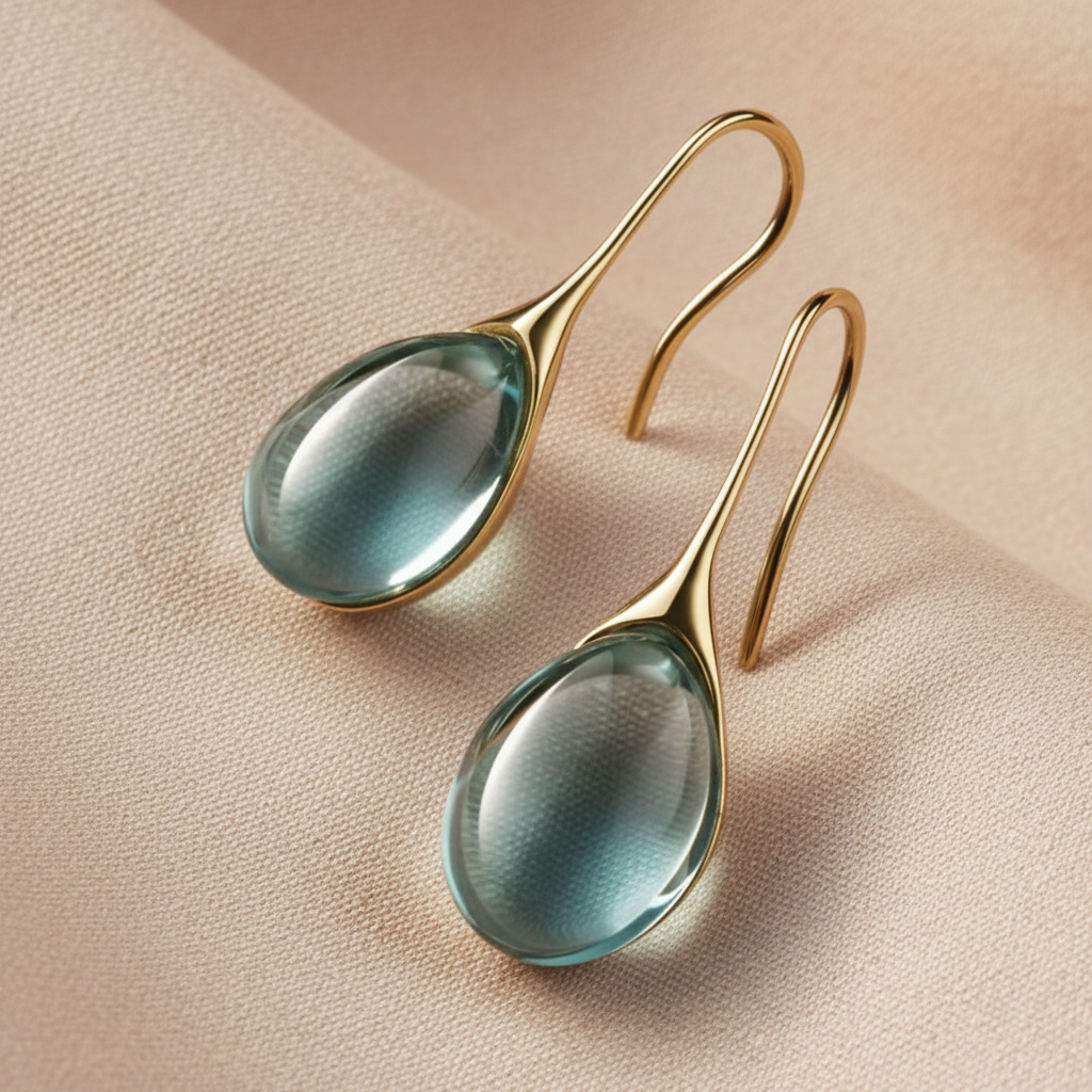 Crystal Drop Earrings in Gold and Silver