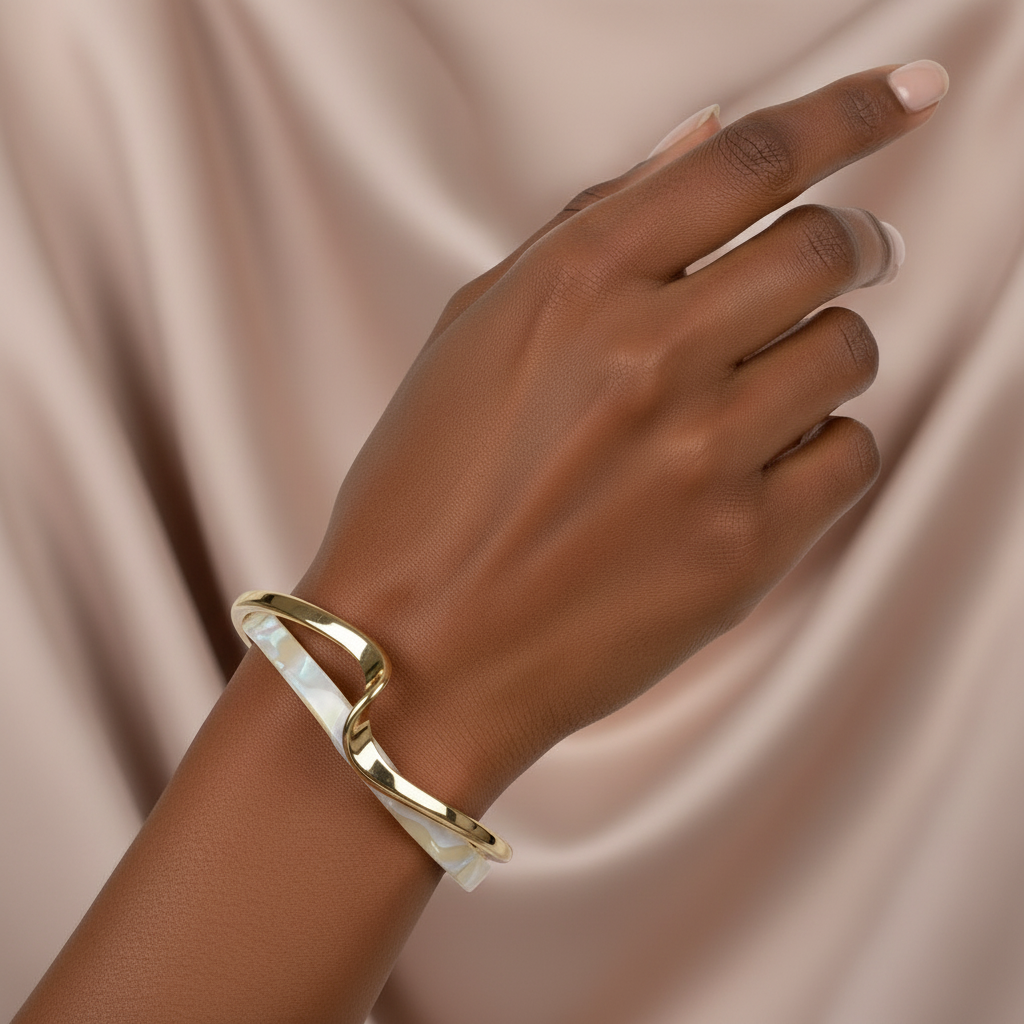 White Opal Golden Bracelet