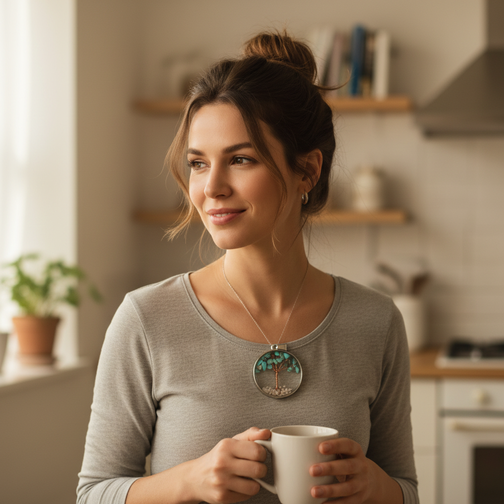 Opal Tree of Life Necklace – Sterling Silver