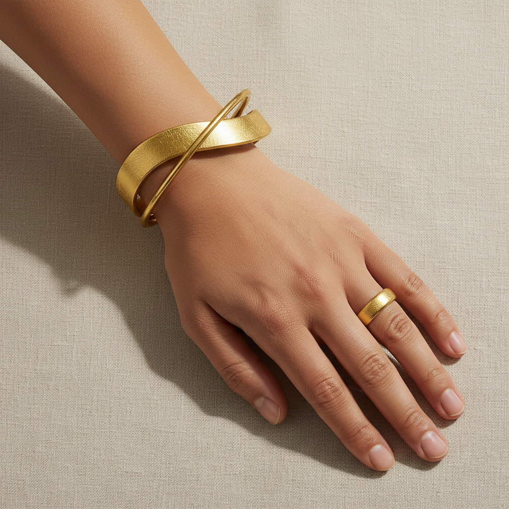 Gold Wavy Bracelet