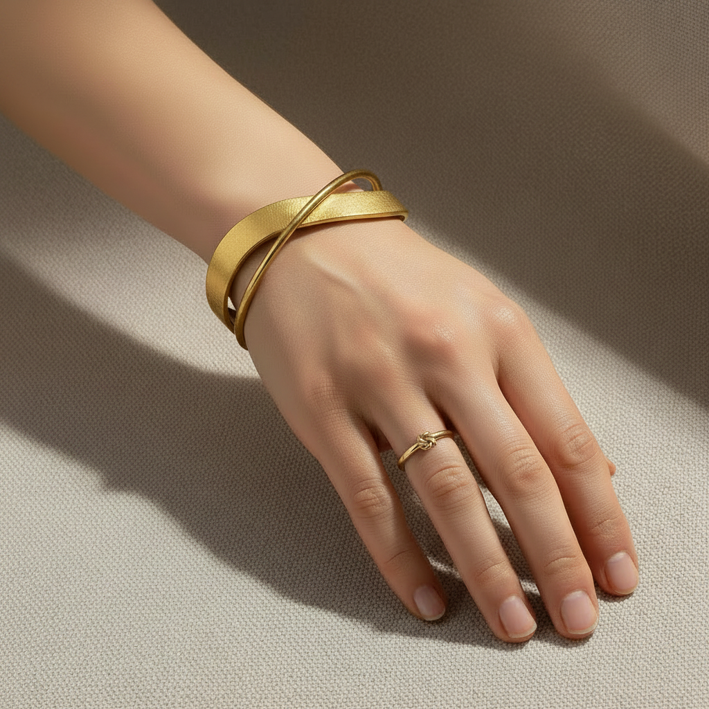 Gold Wavy Bracelet