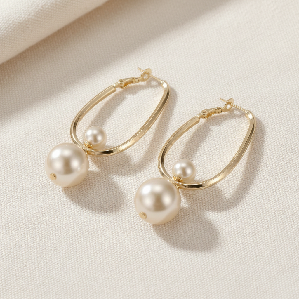 Vintage Charming Pearl Earrings
