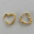 Heart Golden Hoop Earrings