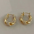 Braided Golden Hoop Earrings