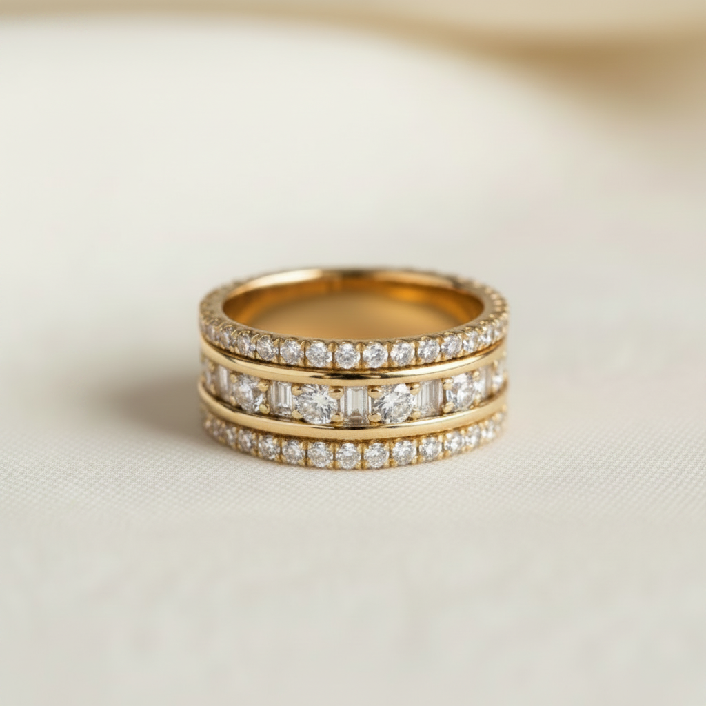 Vintage Zirconia Ring Set