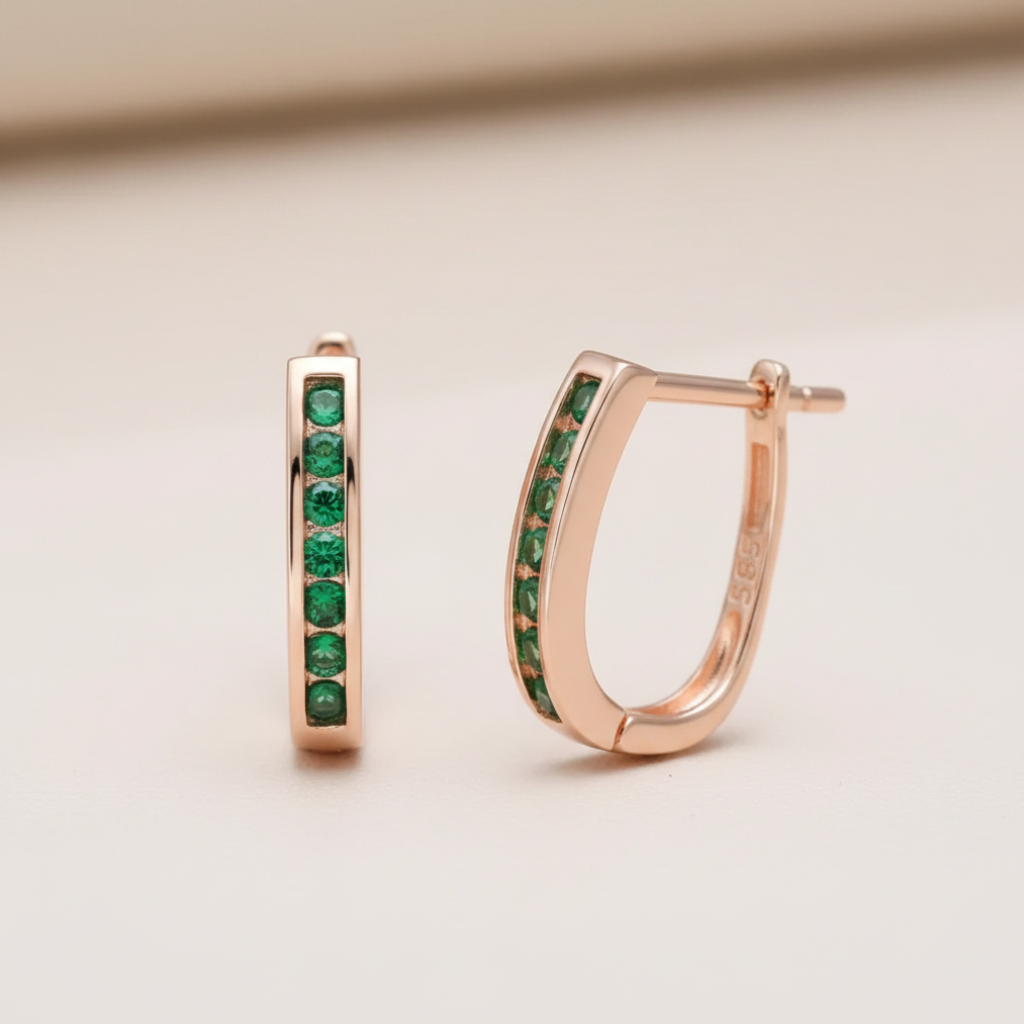Green Zirconia Earrings