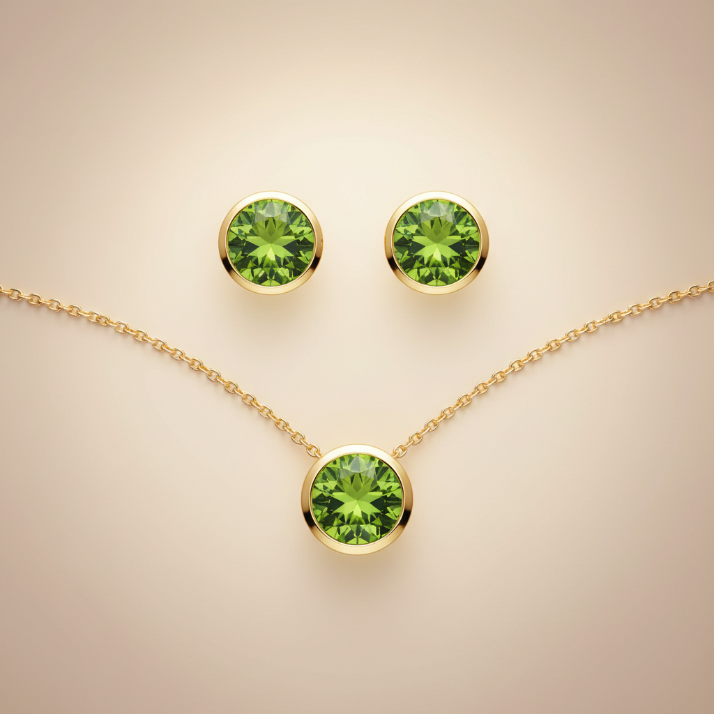 Peridot Birthstone Studs