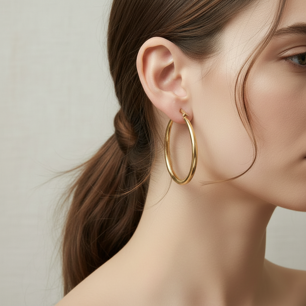 Vintage Gold Hoop Earrings
