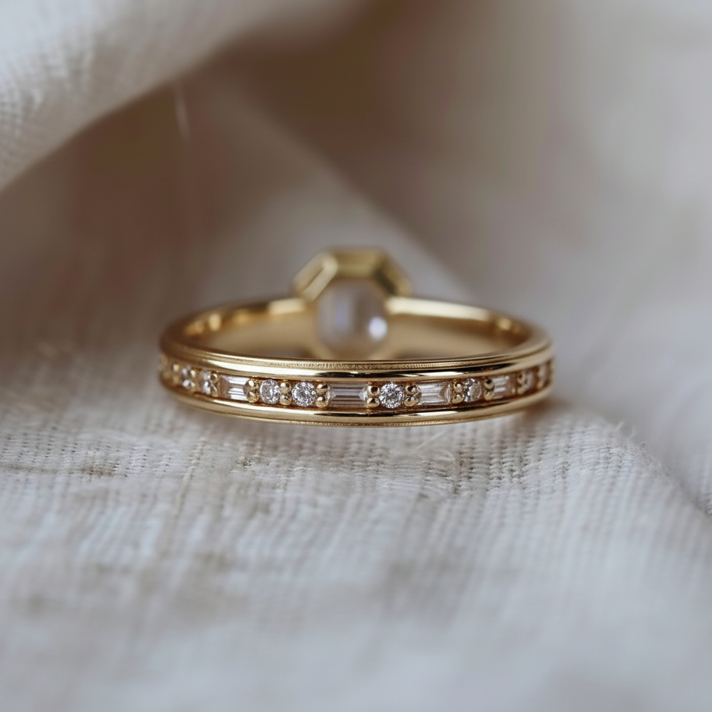 Radiant Crystal Gold Ring