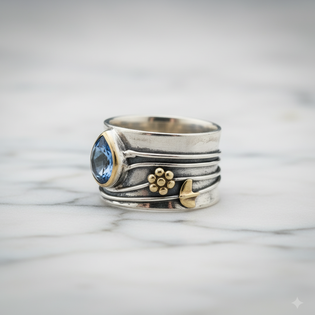 Bohemian Gemstone Meditation Ring