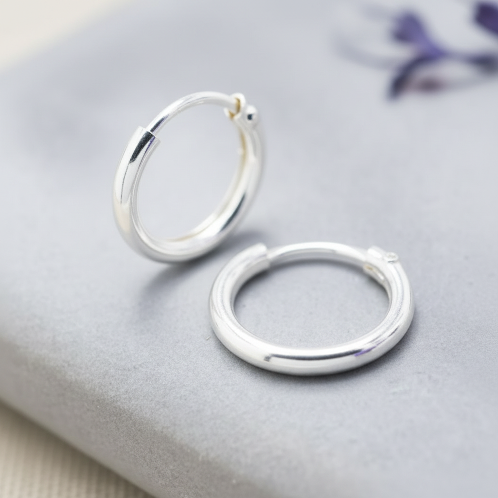 Silver Plated Hoop Earrings