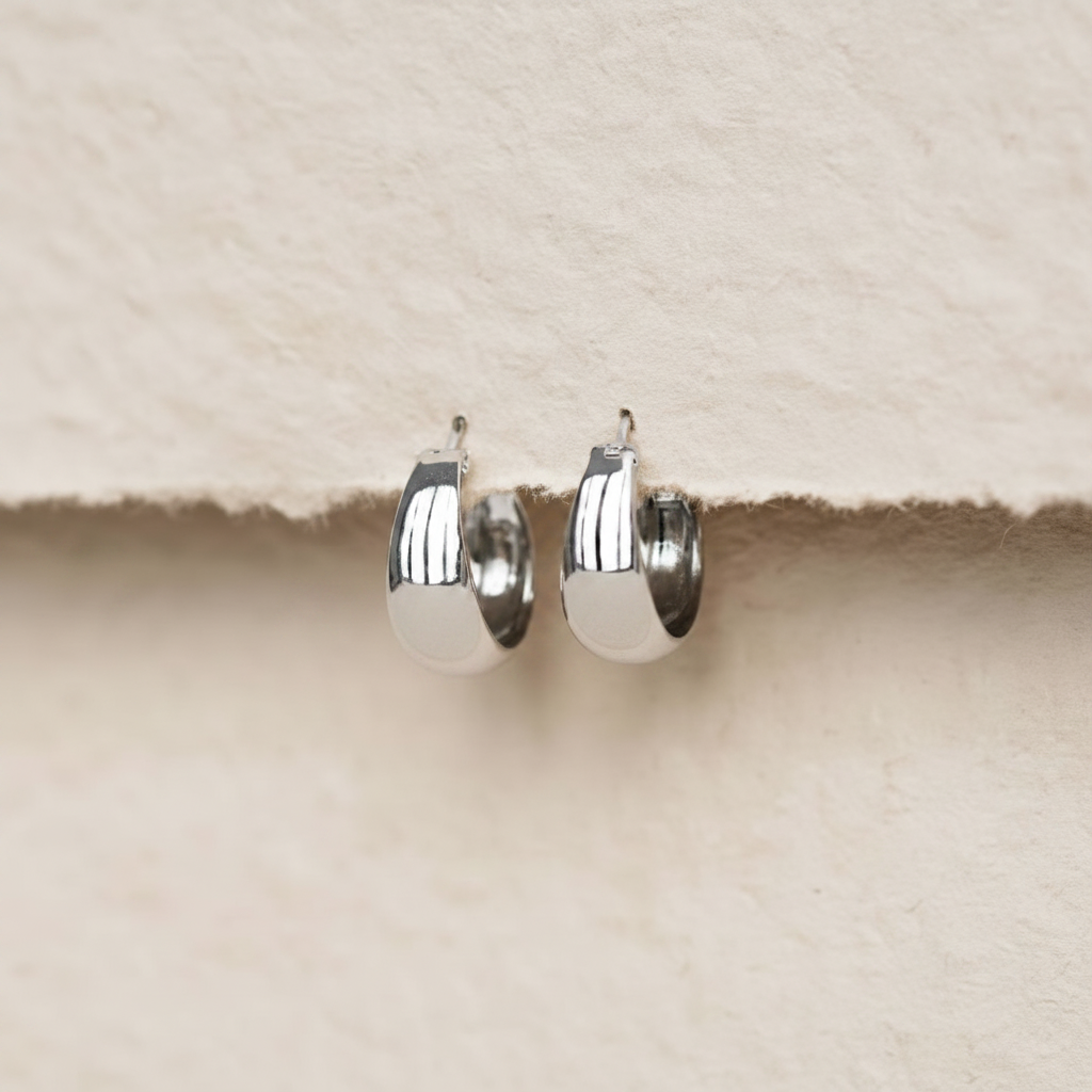 Silver Plated Hoop Earrings