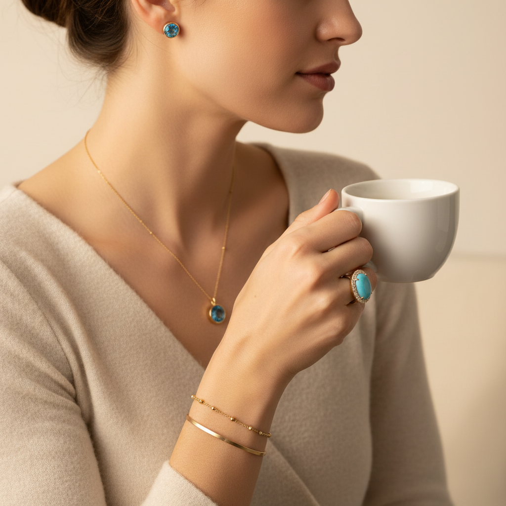 Blue Opal Vintage Ring
