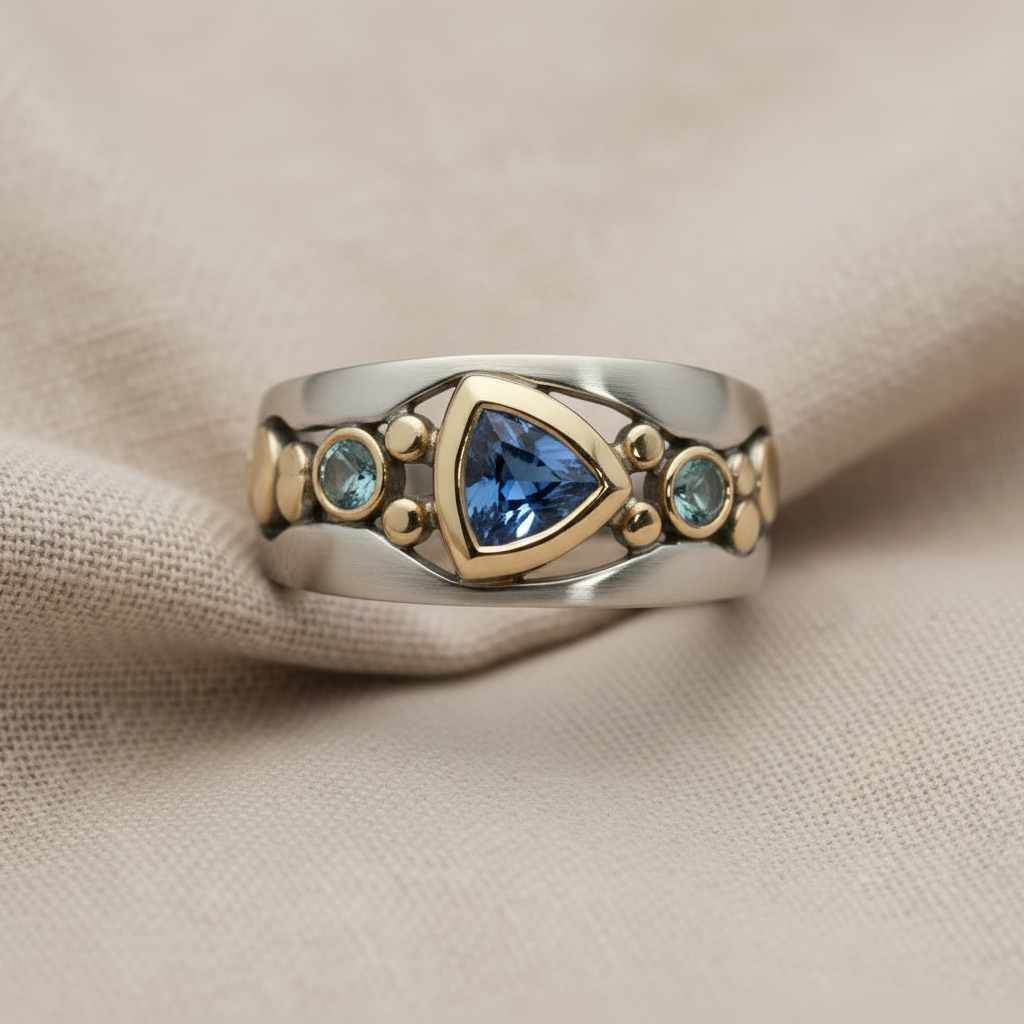 Vintage Blue Crystal Ring