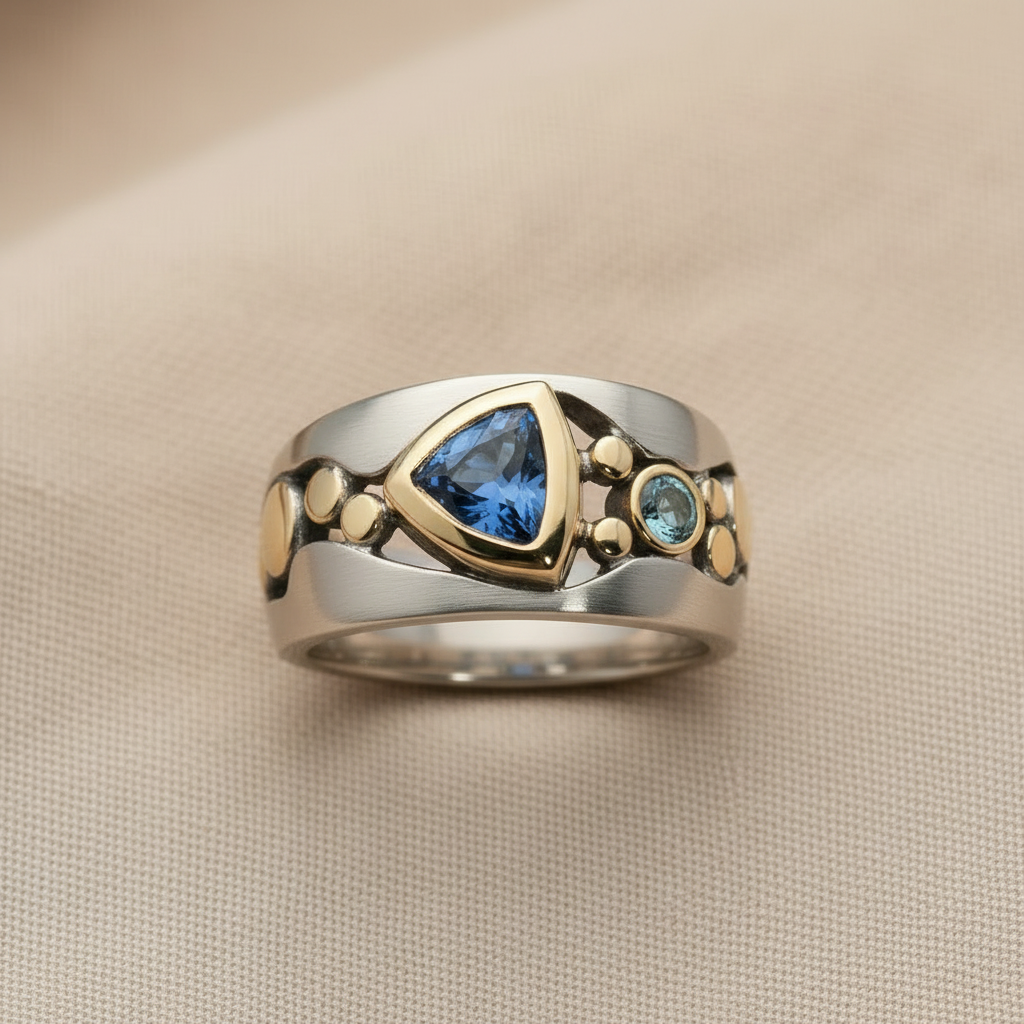 Vintage Blue Crystal Ring