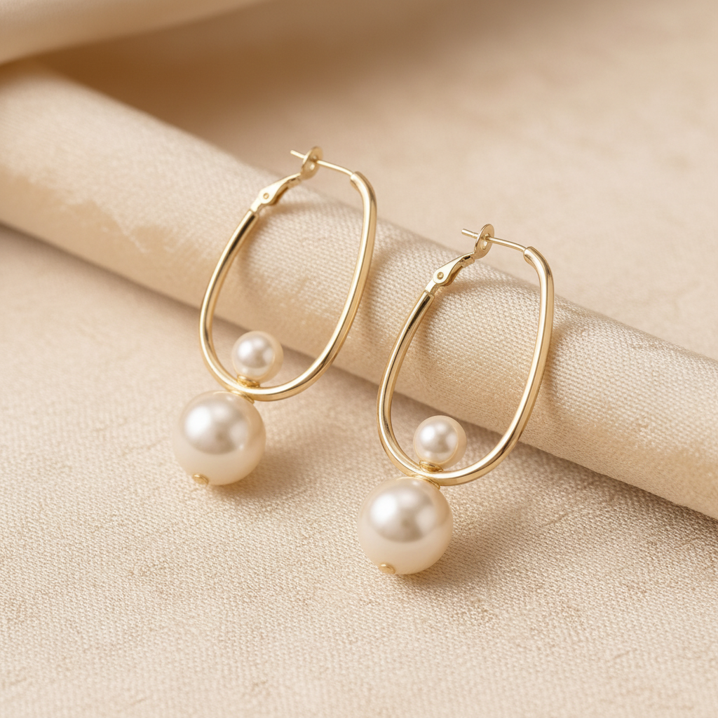 Vintage Charming Pearl Earrings