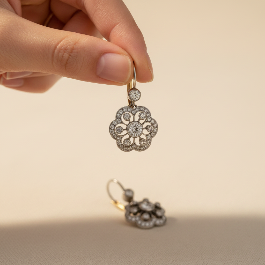 Vintage Crystal Mandala Earrings