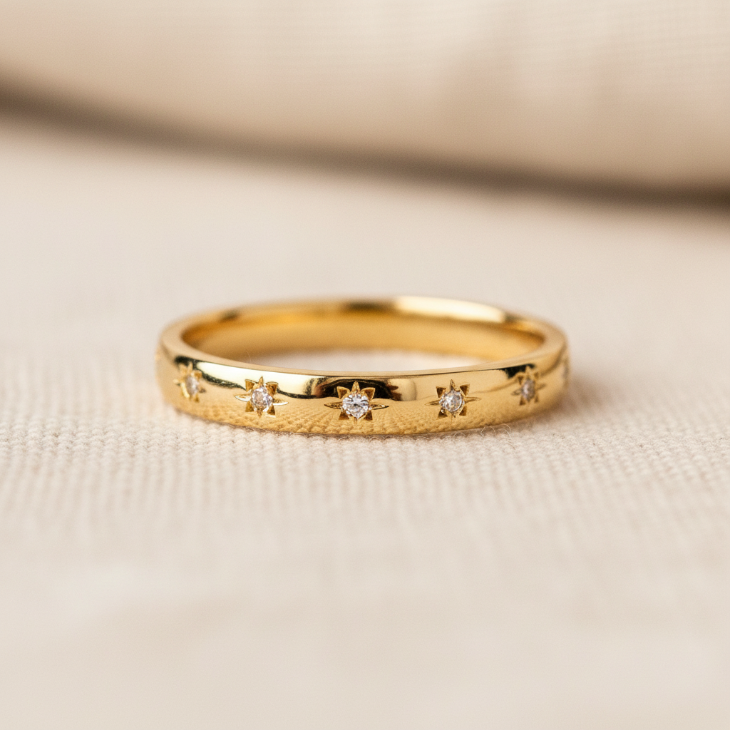 Vintage Gold & Zirconia Ring