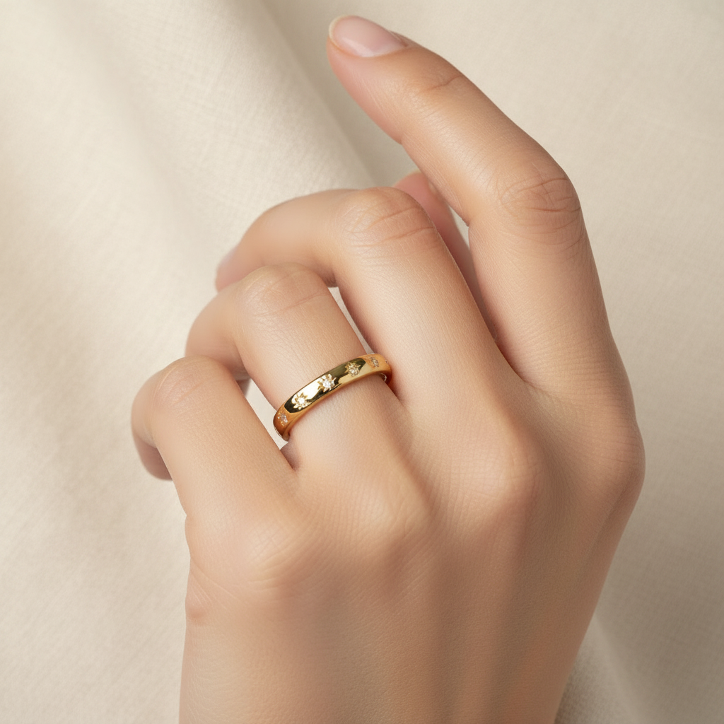 Vintage Gold & Zirconia Ring