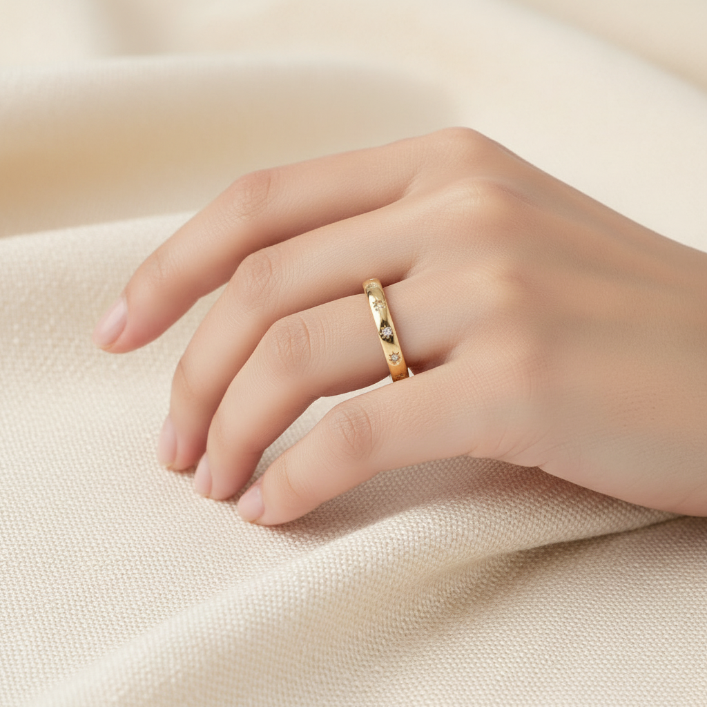 Vintage Gold & Zirconia Ring