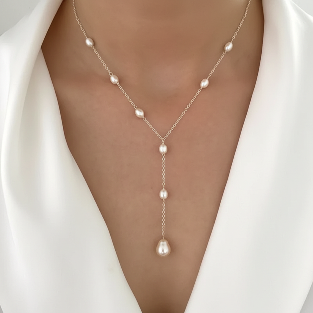 Vintage Pendant Pearl Necklace