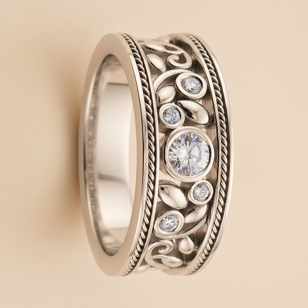 Vintage Silver & Zirconia Ring