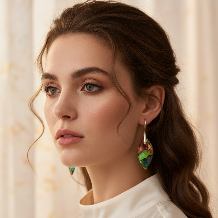Vintage Multi-Colored Stone Earrings