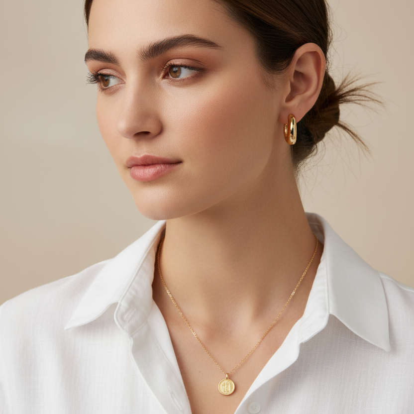 Minimalist Gold Huggie Hoop Earrings