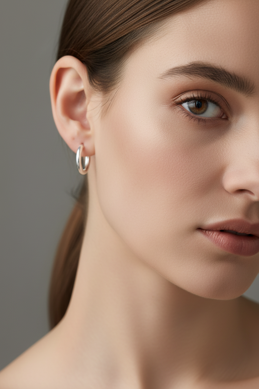 Silver Plated Hoop Earrings