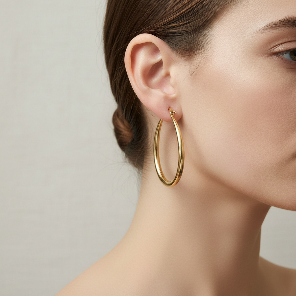 Vintage Gold Hoop Earrings