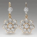 Vintage Crystal Flower Mandala Earrings